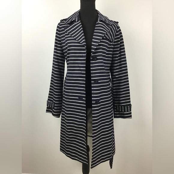 NWT Talbots Trench Coat Size Small Blue - Picture 4 of 17